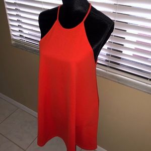 Coral Red Zara Halter Dress
